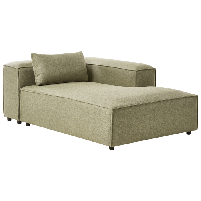 Chaise Lounge a sinistro Rivestimento in tessuto verde chiaro stile moderno