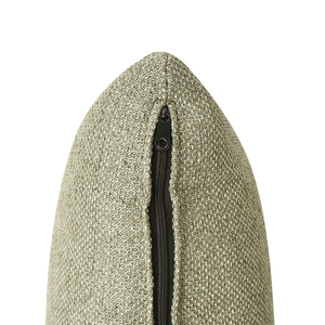 Divano a 4 posti in tessuto modulare verde chiaro lato sinistro stile moderno minimalista