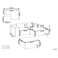 Divano modulare a 3 posti lato sinistro rivestimento in tessuto verde chiaro stile moderno