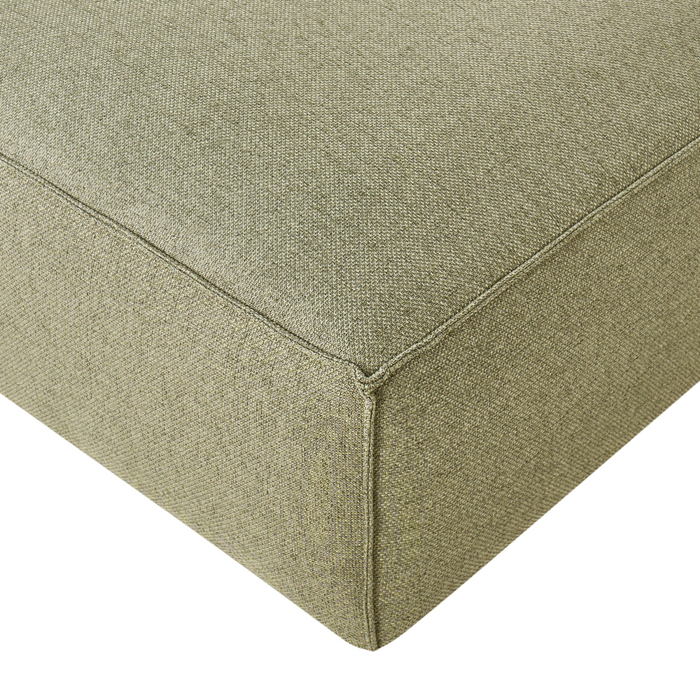 Divano modulare a 3 posti lato sinistro rivestimento in tessuto verde chiaro stile moderno