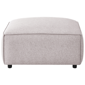 Pouf rettangolare in tessuto grigio stile moderno