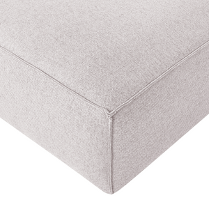 Pouf rettangolare in tessuto grigio stile moderno