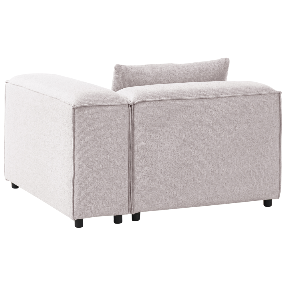 Divano angolare a 1 posto Modulo in tessuto marrone chiaro Brande stile moderno