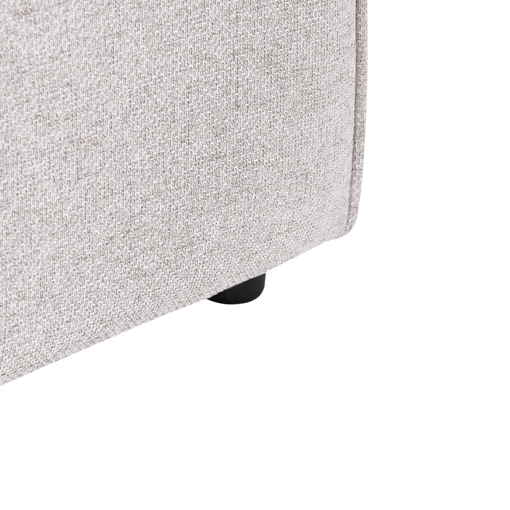 Divano angolare a 1 posto Modulo in tessuto marrone chiaro Brande stile moderno