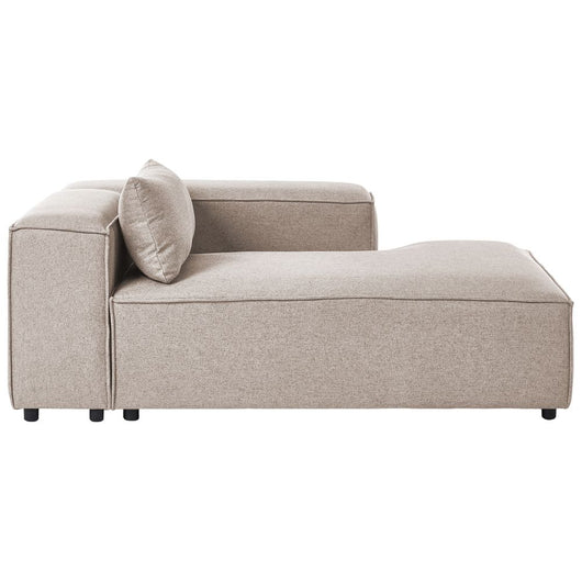 Chaise Lounge a sinistro Rivestimento in tessuto marrone chiaro stile moderno