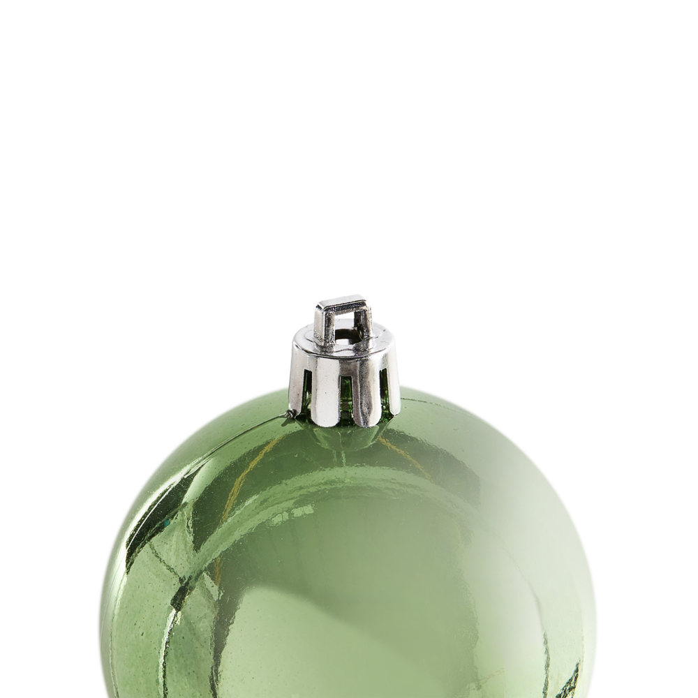 Set di 60 palline di Natale in plastica verde Decorazioni da appendere Stile tradizionale Palline di Natale Albero di Natale Glitter