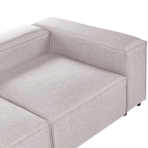 Divano a 4 posti in tessuto modulare marrone chiaro lato destro stile minimale moderno