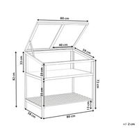 Serra da balcone Marrone chiaro Legno di abete Letto da giardino rialzato Pannello trasparente Giardino