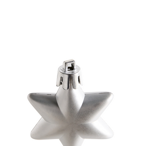 Set di 102 palline di Natale Decorazioni da appendere in plastica argento Stile tradizionale Albero di Natale Forme diverse