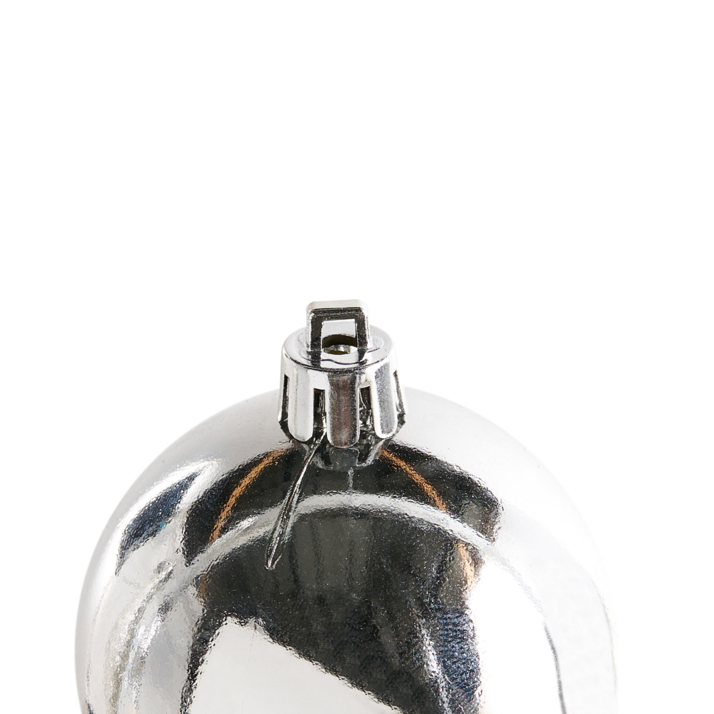 Set di 102 palline di Natale Decorazioni da appendere in plastica argento Stile tradizionale Albero di Natale Forme diverse