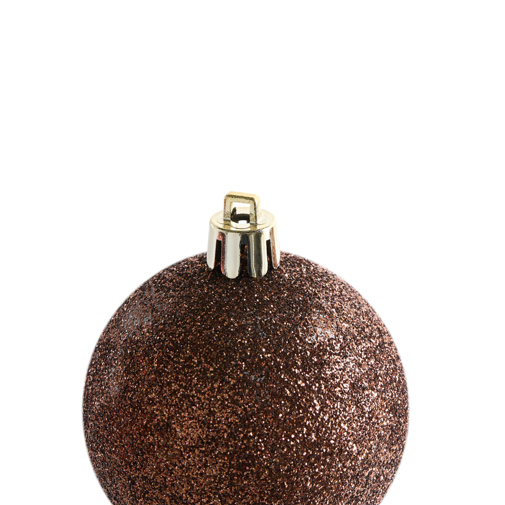 Set di 60 palline di Natale in plastica Decorazioni natalizie da appendere Albero di Natale Stile moderno Marrone