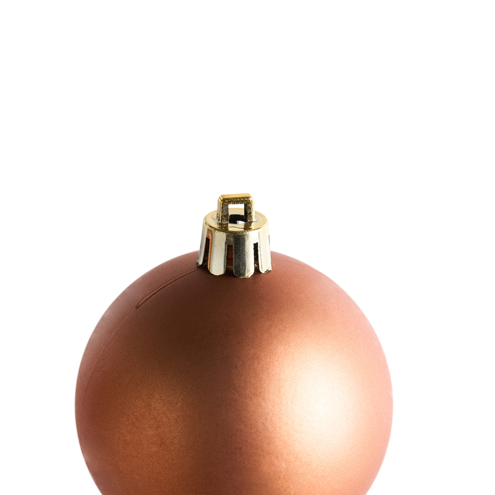 Set di 60 palline di Natale in plastica Decorazioni natalizie da appendere Albero di Natale Stile moderno Marrone