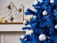 Set di 60 palline di Natale in plastica argentata Decorazioni da appendere Stile tradizionale Palline di Natale Albero di Natale