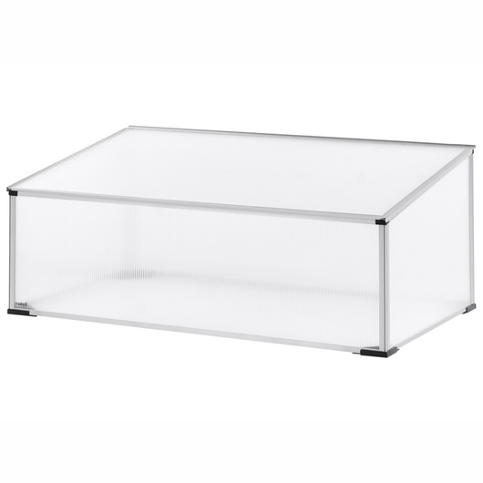 Grande serra da giardino in policarbonato con struttura in alluminio Porte scorrevoli walk-in Protezione UV Argento