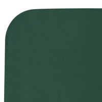 Letto verde scuro velluto tappezzeria doppia dimensione gambe dorate testiera con rete a doghe 120 x 200 cm design minimalista