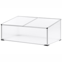 Grande serra da giardino in policarbonato con struttura in alluminio Porte scorrevoli walk-in Protezione UV Argento