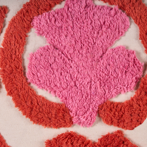 Set di 2 cuscini decorativi in cotone rosa rosso bianco 30 x 50 cm con frange Cuscino moderno rettangolare Accessori decorativi boho