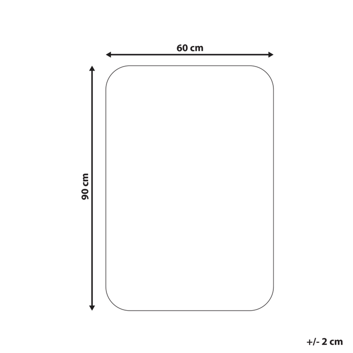 Tappetino da bagno in microfibra bianco sporco 60 x 90 cm con retro antiscivolo Accessori da bagno rettangolari morbidi