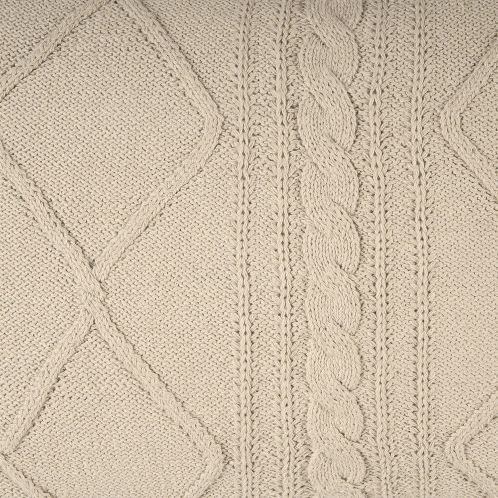 Set di 2 cuscini in cotone intrecciato beige chiaro 30 x 50 cm soggiorno camera da letto