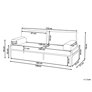Divano da giardino tessuto impermeabile verde  con struttura in alluminio per interni ed esterni