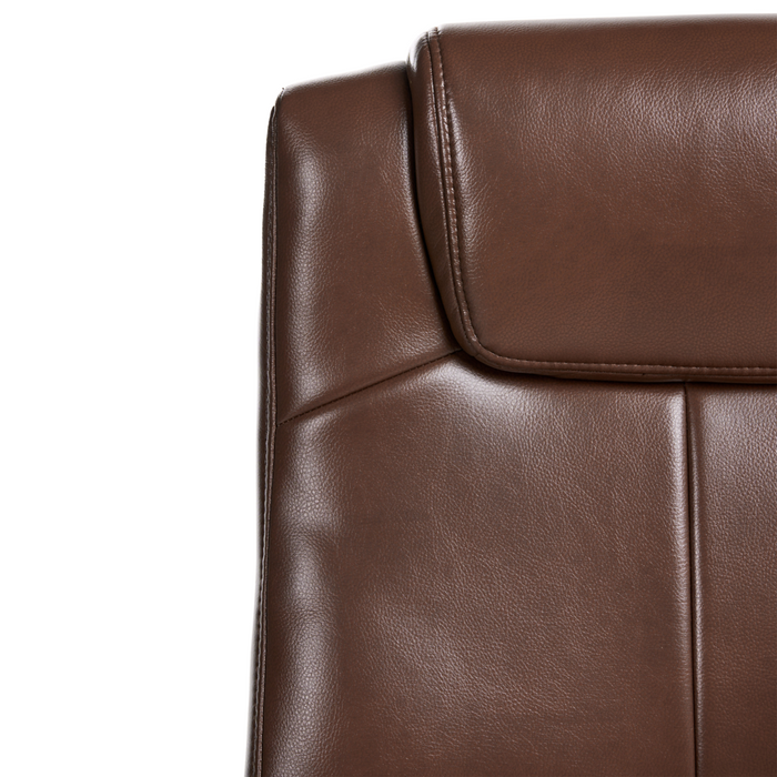 Sedia da Ufficio Girevole Regolabile in Ecopelle di colore Marrone Ufficio Inclinabile