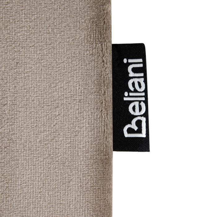 Letto singolo in velluto tortora con base a doghe 90 x 200 cm Camera Moderna Tradizionale