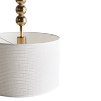 Lampada a sospensione Ottone Ferro Paralume a tamburo in tessuto Stile moderno di metà secolo