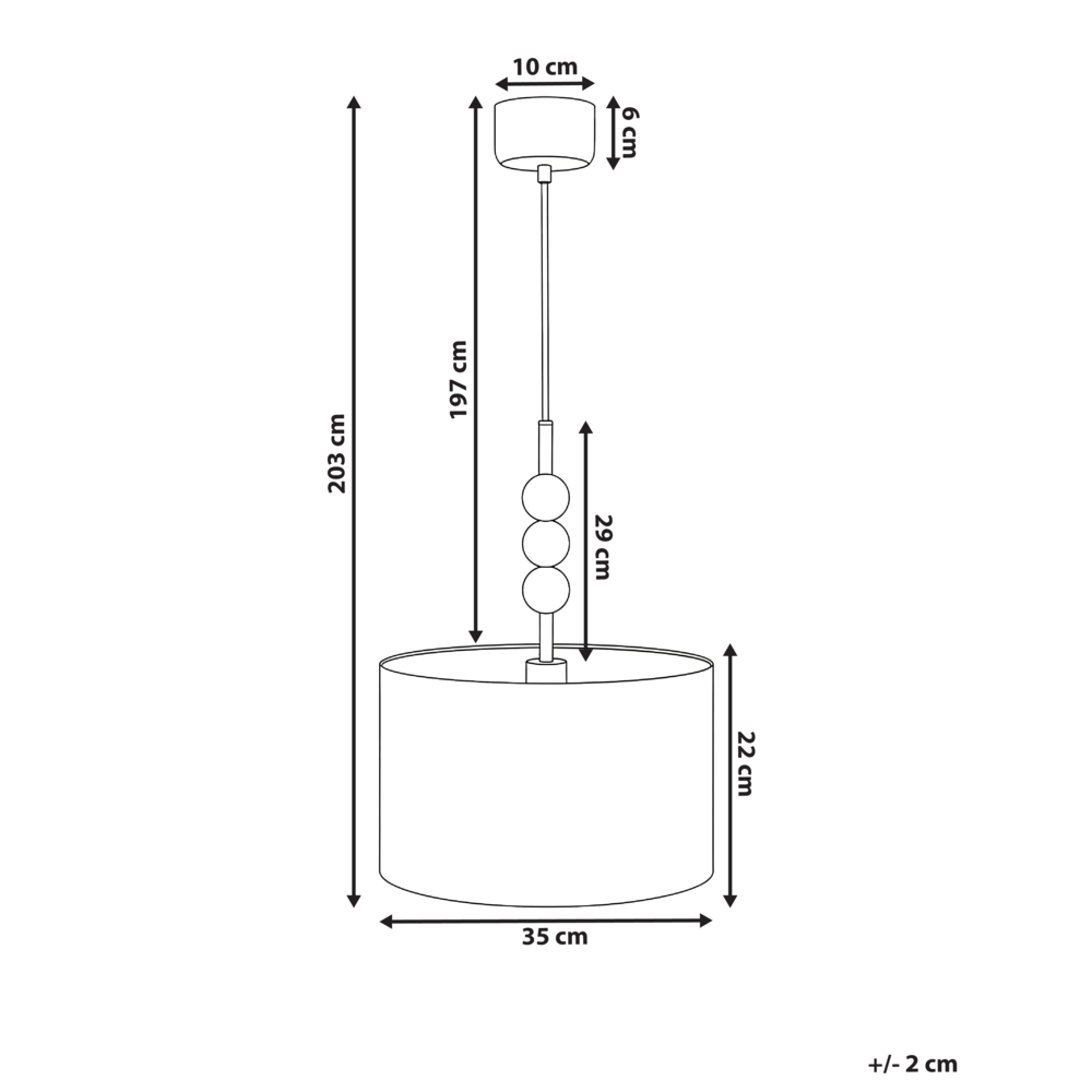 Lampada a sospensione Ottone Ferro Paralume a tamburo in tessuto Stile moderno di metà secolo