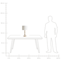 Lampada da tavolo Ottone e beige Ferro Paralume a tamburo in tessuto Lampada da comodino in stile moderno di metà secolo