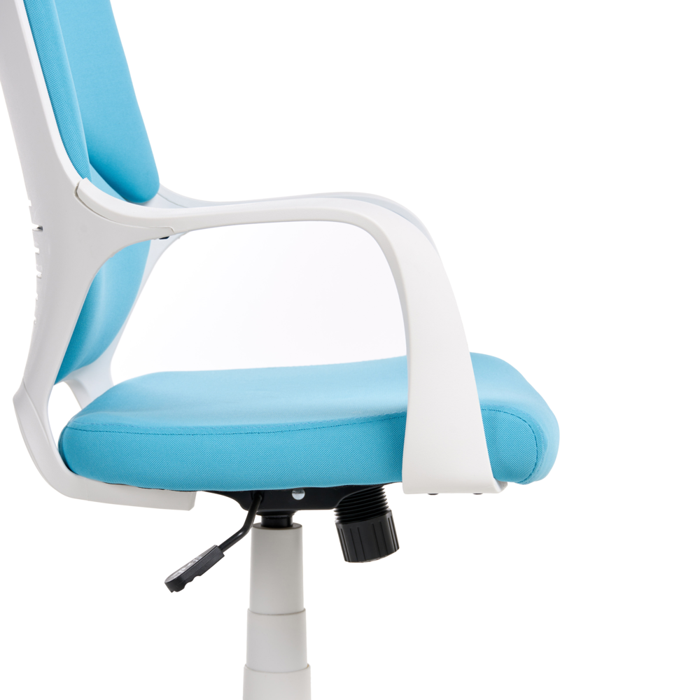 Sedia da ufficio in tessuto blu girevole per scrivania Computer Seduta regolabile Schienale reclinabile