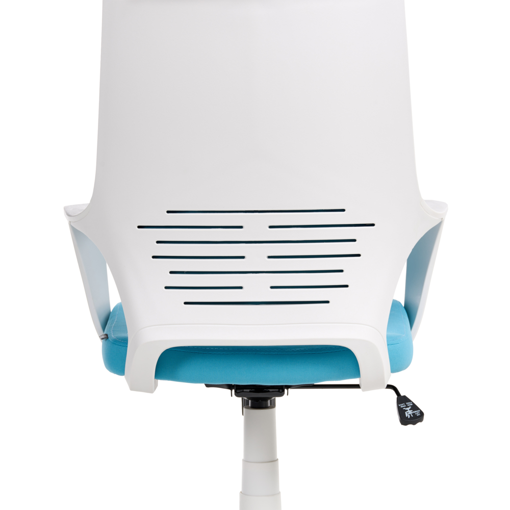 Sedia da ufficio in tessuto blu girevole per scrivania Computer Seduta regolabile Schienale reclinabile