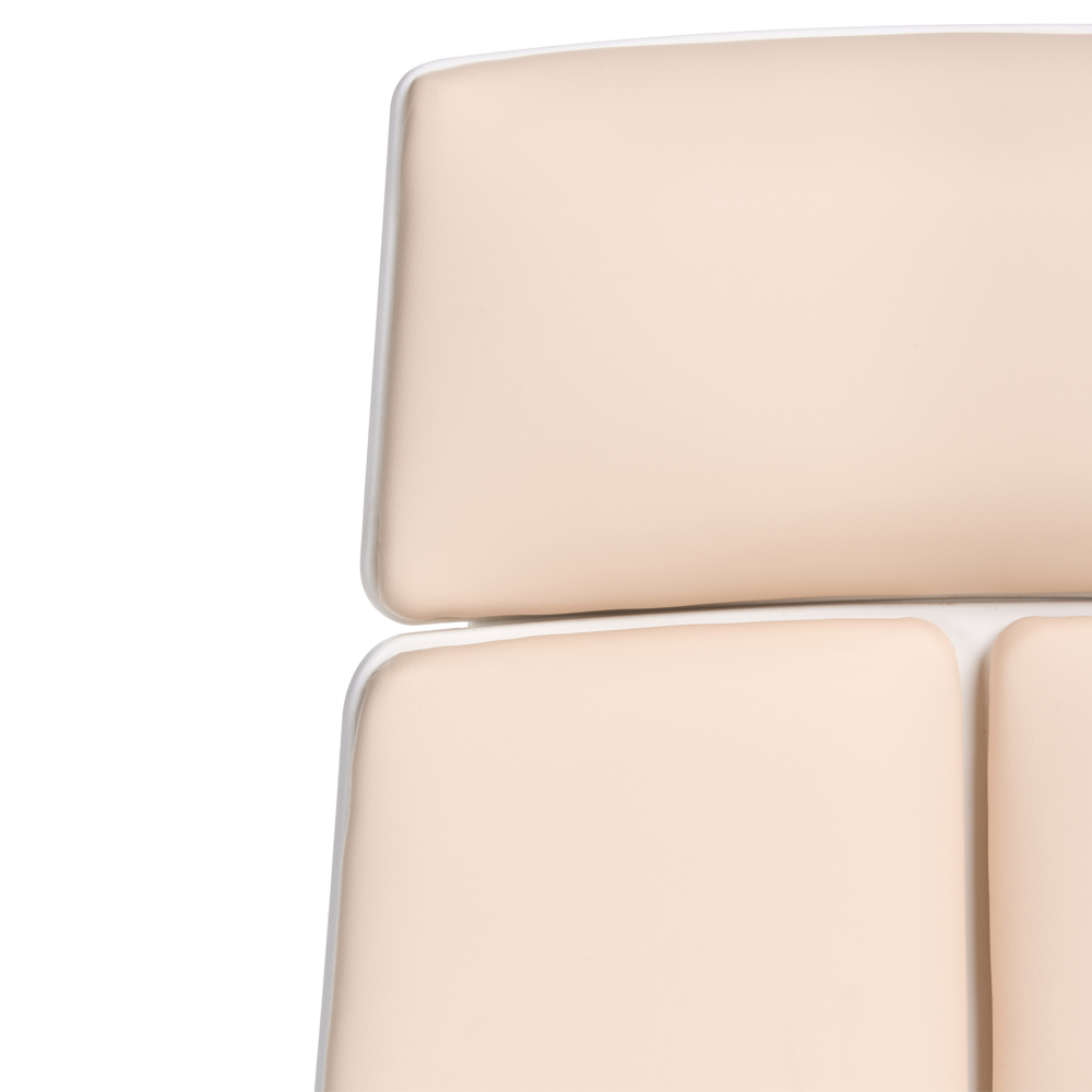 Sedia da scrivania girevole regolabile ecopelle beige chiaro seduta regolabile Schienale reclinabile