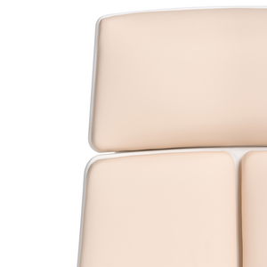 Sedia da scrivania girevole regolabile ecopelle beige chiaro seduta regolabile Schienale reclinabile