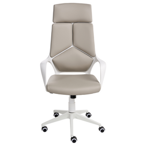 Sedia da scrivania girevole regolabile ecopelle tortora seduta regolabile Schienale reclinabile