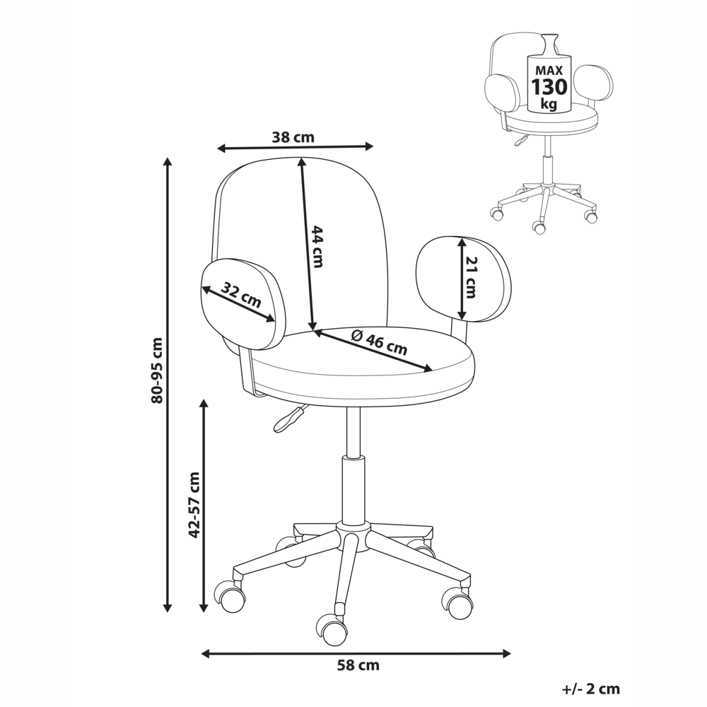 Sedia da scrivania per ufficio velluto azzurro  Base regolabile in altezza Ufficio moderno casa