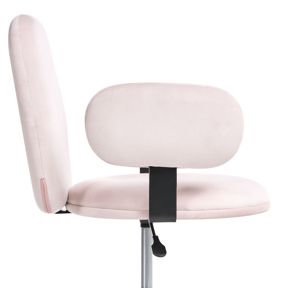 Sedia da scrivania per ufficio velluto rosa pastello Base regolabile in altezza Ufficio moderno casa