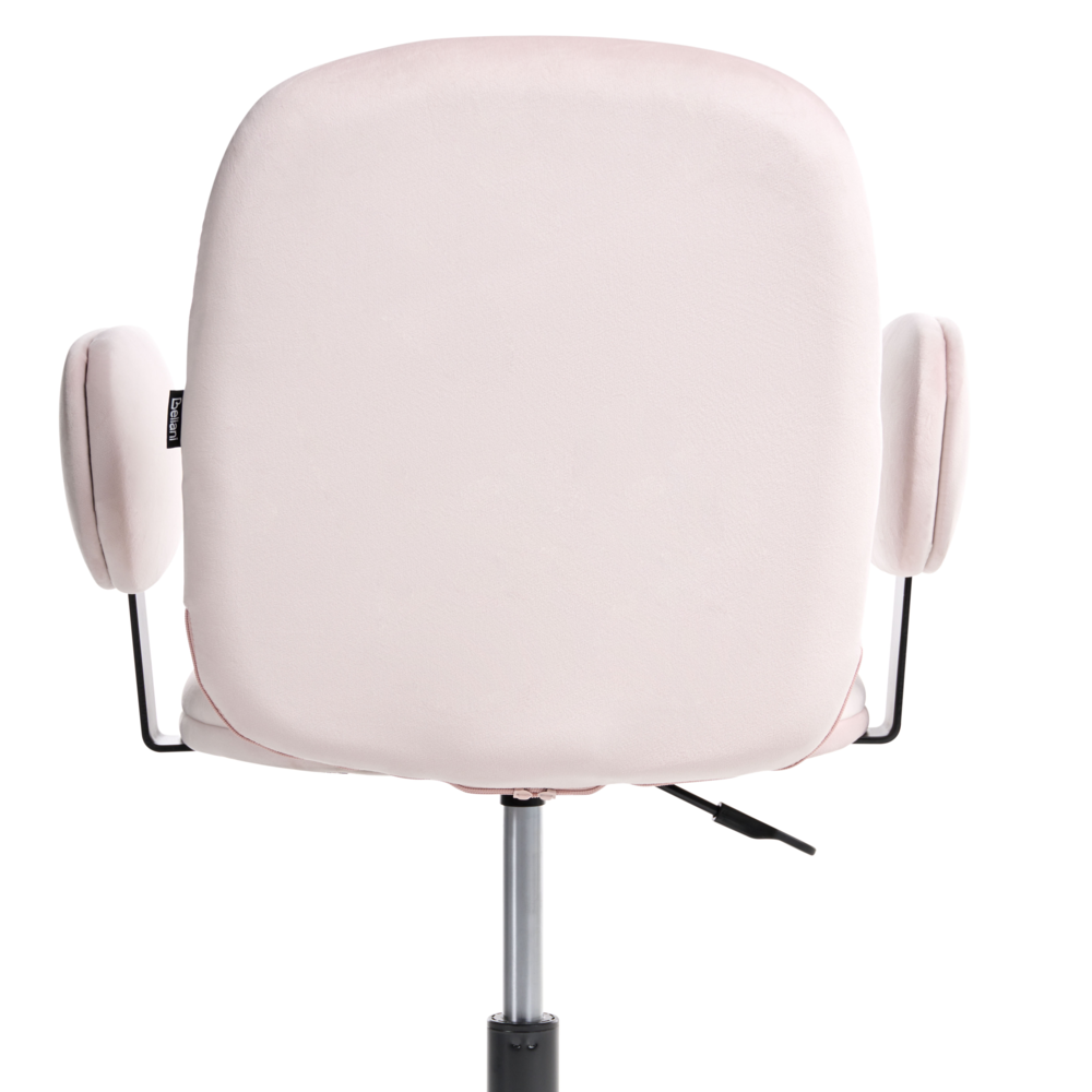 Sedia da scrivania per ufficio velluto rosa pastello Base regolabile in altezza Ufficio moderno casa