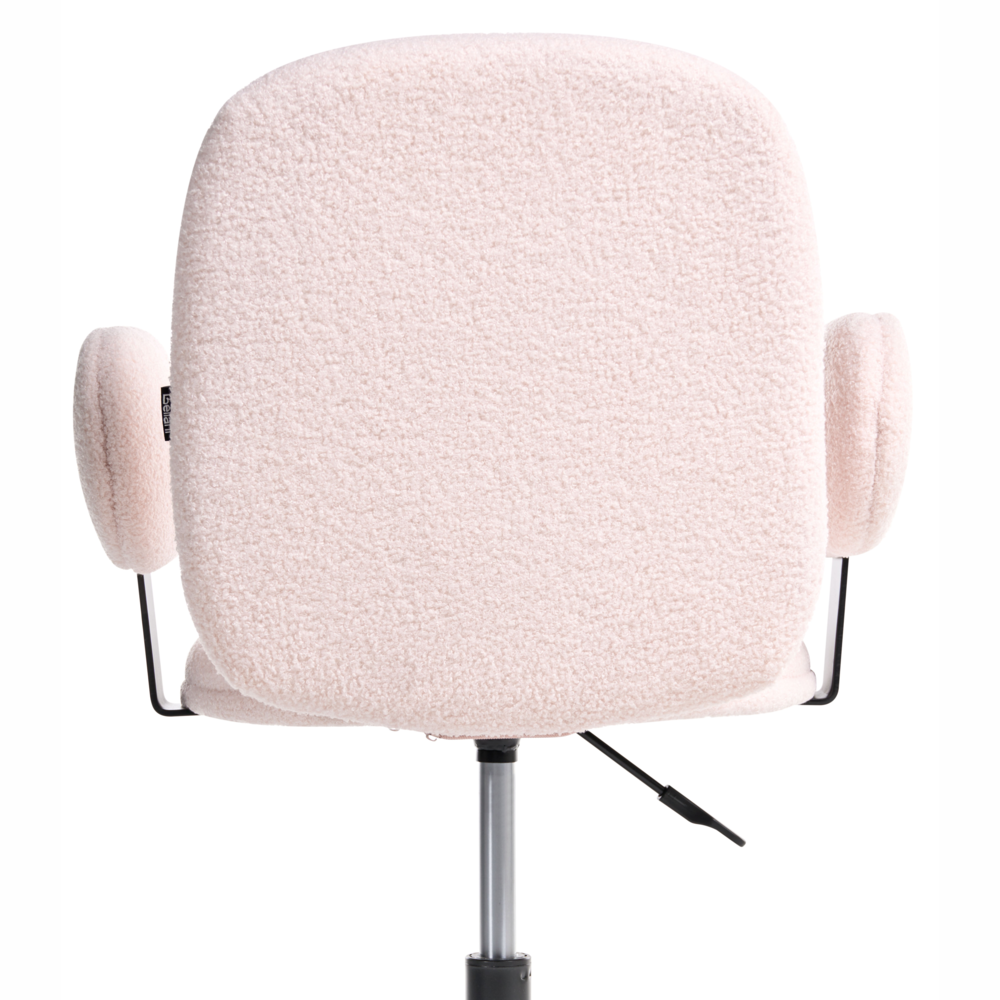 Sedia da scrivania per ufficio rosa pastello Boucle Base regolabile in altezza Ufficio moderno casa