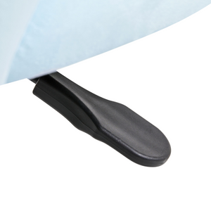 Sedia da scrivania da ufficio girevole in velluto azzurro regolabile in altezza