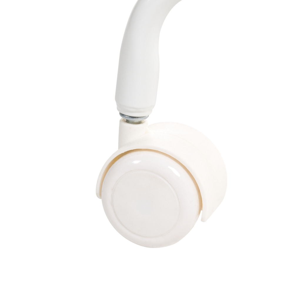 Sedia da scrivania da ufficio girevole in velluto azzurro regolabile in altezza