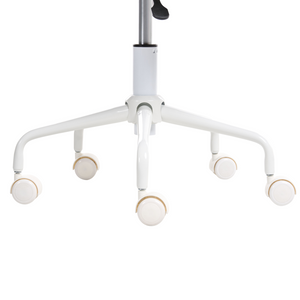 Sedia da scrivania da ufficio girevole in velluto bianco sporco regolabile in altezza