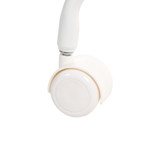 Sedia da scrivania da ufficio girevole in velluto bianco sporco regolabile in altezza