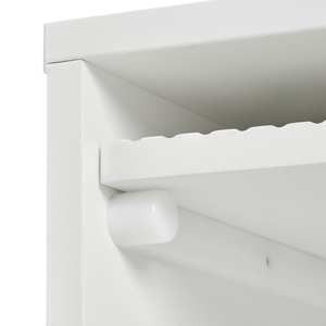 Mobile TV moderno con ante e sistema di gestione dei cavi MDF Gambe in metallo Bianco stile moderno