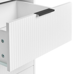 Credenza moderna Soggiorno Camera da letto Mobile 2 ante MDF Gambe in metallo Bianco stile moderno