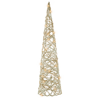 Set di 3 decorazioni natalizie LED bianche per interni con luci