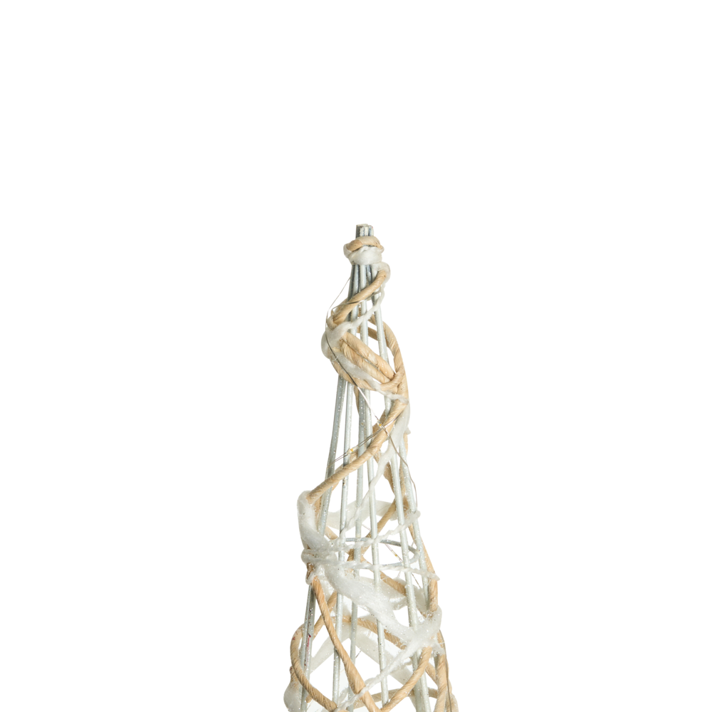 Set di 3 decorazioni natalizie LED bianche per interni con luci