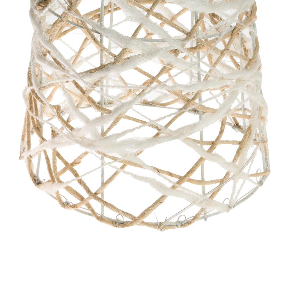 Set di 3 decorazioni natalizie LED bianche per interni con luci