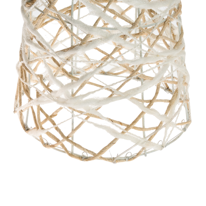 Set di 3 decorazioni natalizie LED bianche per interni con luci