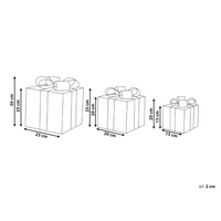 Set di 3 luci natalizie LED bianche beige da interno