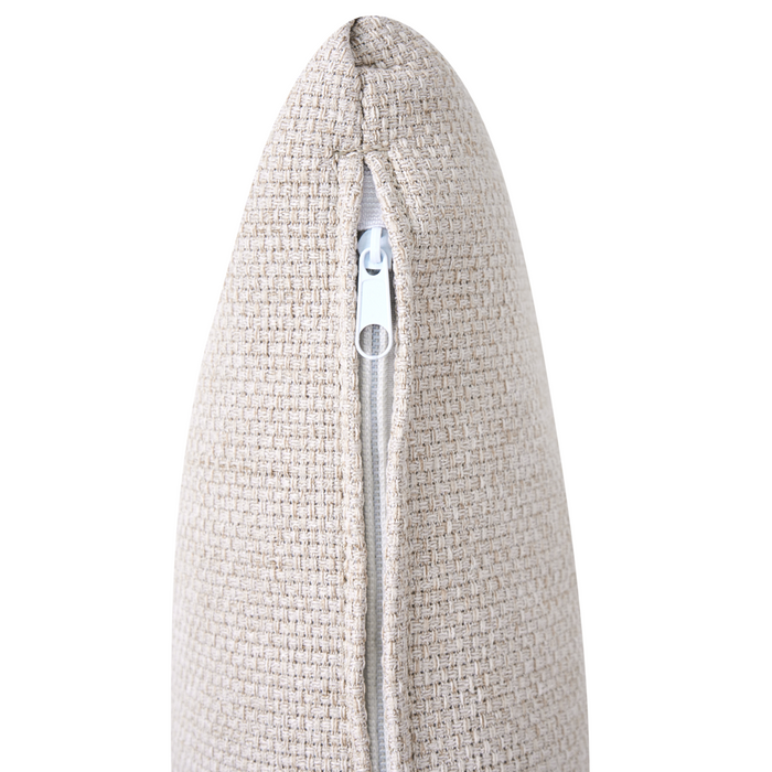 Divano 2 posti in tessuto intrecciato Schienale imbottito Beige chiaro stile moderno e minimalista